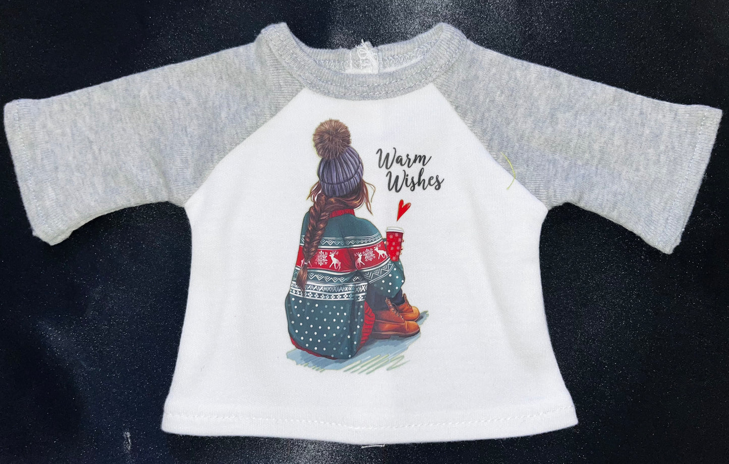 18” doll Christmas tee with free Santa necklace